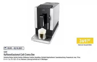 Aldi Nord Caso Kaffeevollautomat Café Crema One Angebot