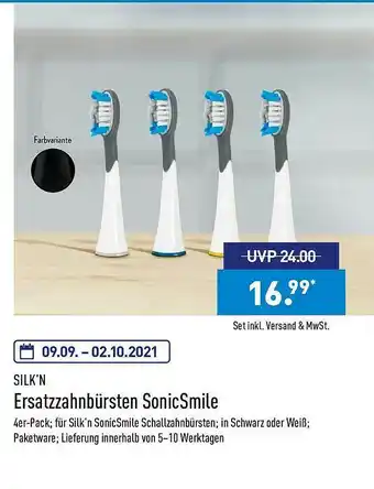 Aldi Nord Silk'n Ersatzzahnbürsten Sonicsmile Angebot