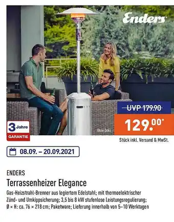 Aldi Nord Enders Terrassenheizer Elegance Angebot