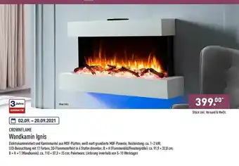 Aldi Nord Crownflame Wandkamin Ignis Angebot