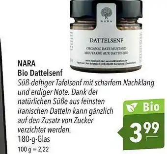 CITTI Markt Nara Bio Dattelsenf Angebot