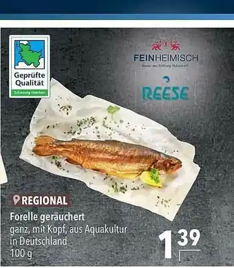 CITTI Markt Feinheimisch Oder Reese Forelle Geräuchert Angebot