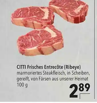 CITTI Markt Citti Frisches Entrecôte (ribeye) Angebot