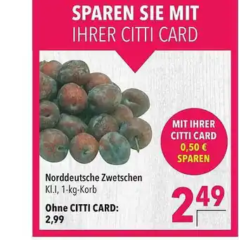 CITTI Markt Norddeutche Zwetschen Angebot