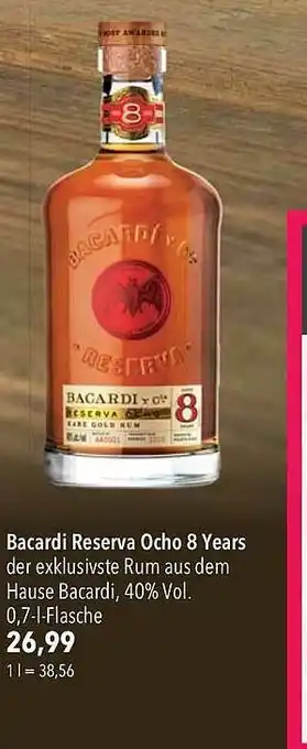 CITTI Markt Bacardi Reserva Ocho 8 Years Angebot