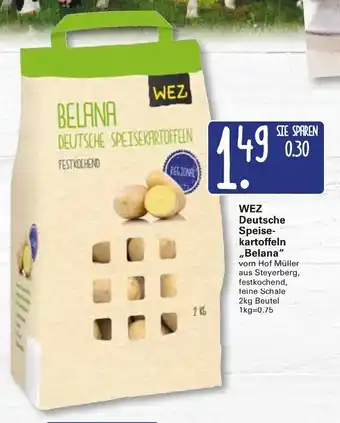 WEZ WEZ Deutsche Speisekartoffeln ,,Belana" 2kg Beutel Angebot