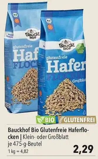 CITTI Markt Bauckhof Bio Glutenfreie Haferlocken Angebot