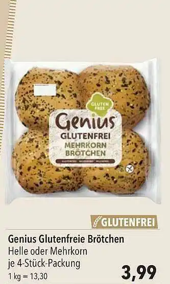 CITTI Markt Genius Glutenfreie Brötchen Angebot