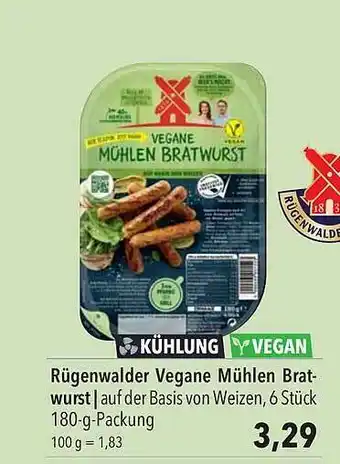 CITTI Markt Rügenwalder Mühle Vegane Mühlen Bratwurst Angebot