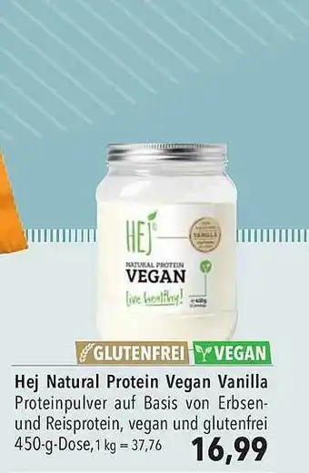 CITTI Markt Hej Natural Protein Vegan Vanilla Angebot