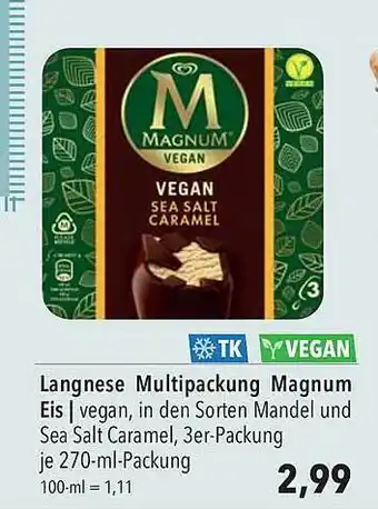 CITTI Markt Langnese Multipackung Magnum Eis Angebot