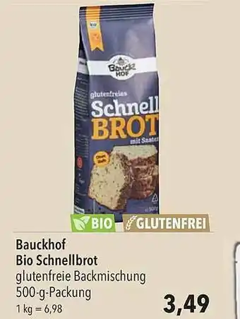 CITTI Markt Bauckhof Bio Schellbrot Angebot