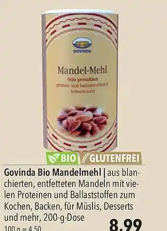 CITTI Markt Govinda Bio Mandelmehl Angebot