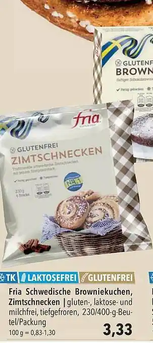 CITTI Markt Fria Schwedische Browniekuchen, Zimtschnecken Angebot