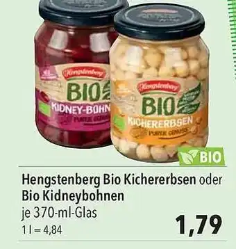 CITTI Markt Hengstenberg Bio Kichererbsen Oder Bi Kidneybohnen Angebot