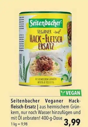 CITTI Markt Seitenbacher Veganer Hackfleisch-ersatz Angebot