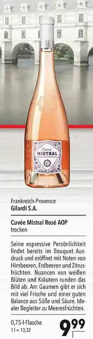 CITTI Markt Gilardi Sa Cuvée Mistral Rosé Aop Angebot