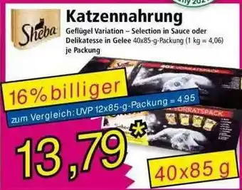 Norma Sheba Katzennahrung Angebot