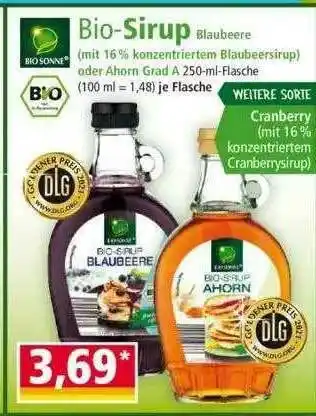 Norma Biosonne Bio-sirup Angebot