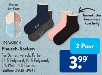 Aldi Süd UP2FASHION Flausch-Socken 2 Paar Angebot