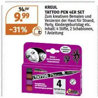 Müller Kreul Tattoo Pen 4er Set Angebot