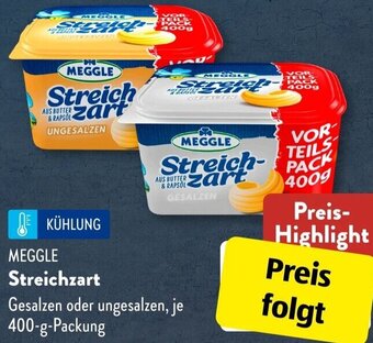 Aldi Süd MEGGLE Streichzart 400 g Packung Angebot