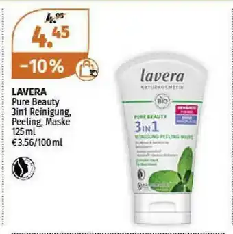 Müller Lavera Pure Beauty 3in1 Reinigung Peeling Maske Angebot