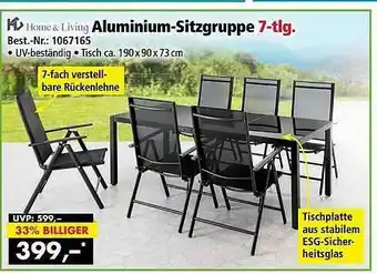 Norma24 Hc Home & Living Aluminium-sitzgruppe 7-tlg Angebot