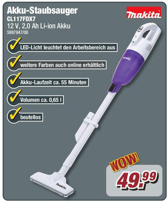 Poco Makita Akku-Staubsauger CL117FDX7 Angebot