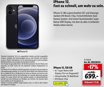 Lidl iPhone 12, 128 GB Angebot