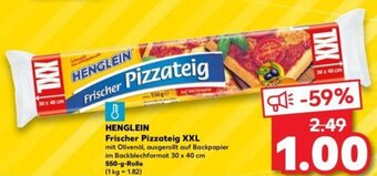 Kaufland HENGLEIN Frischer Pizzateig XXL 550 g Rolle Angebot