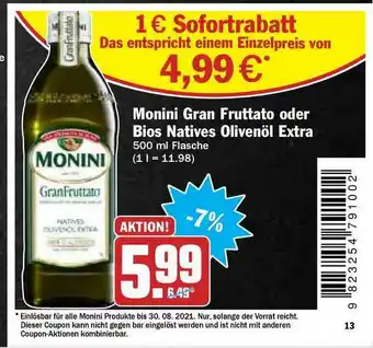 Hit Monini Gran Frutato Oder Bios Natives Olivenöl Extra Angebot