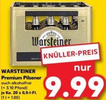 Kaufland WARSTEINER Premium Pilsener Ka. 20 x 0,5-L-Fl. Angebot