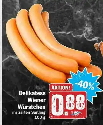 Hit Delikatess Wiener Würstchen Angebot