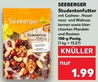 Kaufland SEEBERGER Studentenfutter 150 g Packg. Angebot