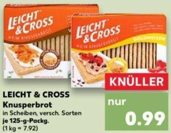 Kaufland LEICHT & CROSS Knusperbrot 125 g Packg. Angebot