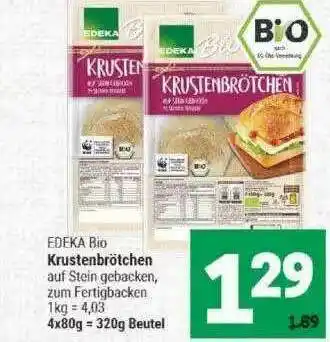 Marktkauf Edeka Bio Krustenbrötchen Angebot