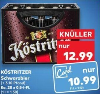 Kaufland KÖSTRITZER Schwarzbier Ka. 20x0,5 L-Fl. Angebot