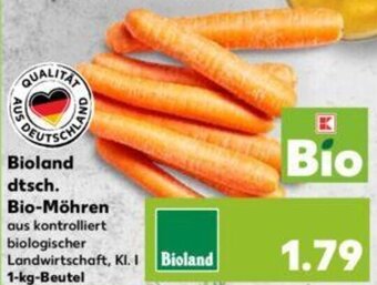 Kaufland Bioland dtsch. Bio-Möhren 1 kg Beutel Angebot