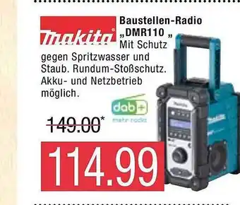 Marktkauf Baustellen-Radio,,DMR110 Angebot