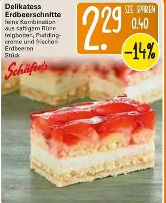 WEZ Schäfers Delikatess Erdbeerschnitte Angebot