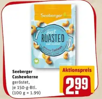 REWE PETZ Seeberger Cashewkerne 150g Angebot