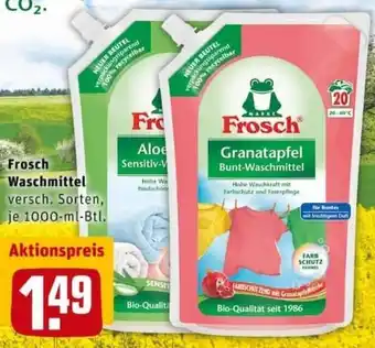 REWE PETZ Frosch Waschmittel 1000ml Btl. Angebot