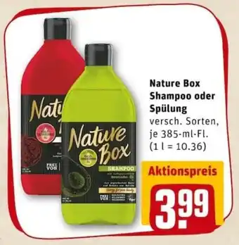 REWE PETZ Nature Box Shampoo oder Spülung 385ml Angebot