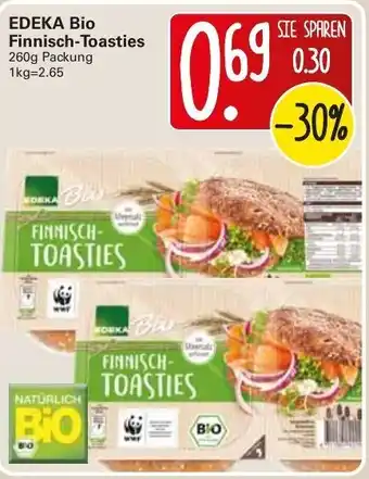 WEZ Edeka Bio Finnisch Toasties 260g Angebot