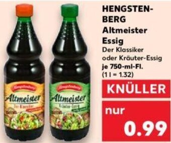 Kaufland HENGSTENBERG Altmeister Essig 750 ml Fl. Angebot