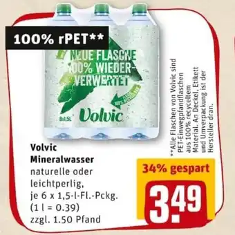 REWE PETZ Volvic Mineralwasser 6x1,5L Angebot