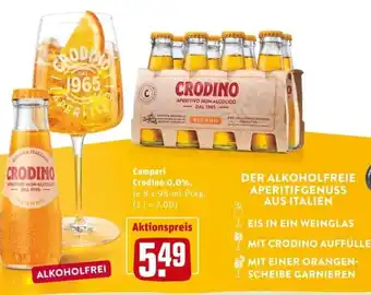 REWE PETZ Campari Crodino 0,0% 8x98ml Angebot