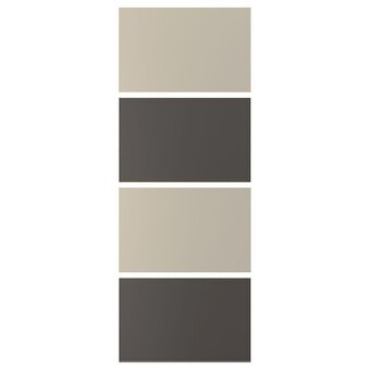 IKEA Mehamn 4 paneele f schiebetürrahmen dunkelgrau/beige 75x201 cm Angebot