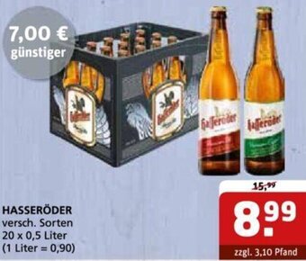 Getränke Quelle HASSERÖDER 20 x 0,5 Liter Angebot